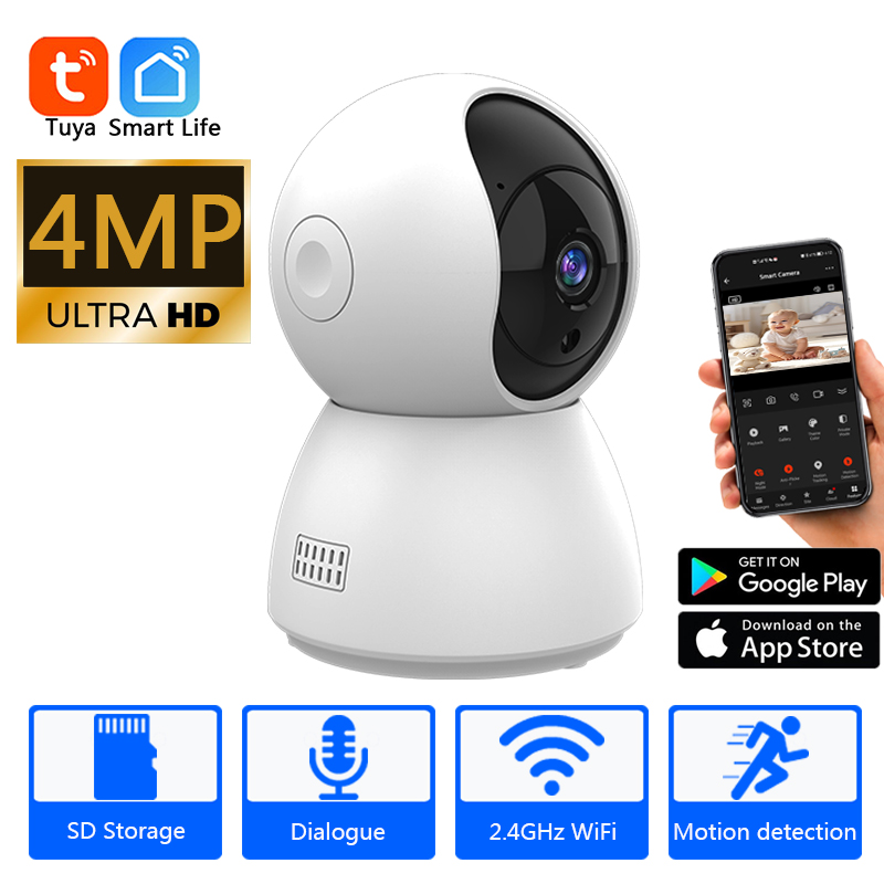 Smart Home Cctv Camera - HD 4MP Tuya Smart Mini WiFi
