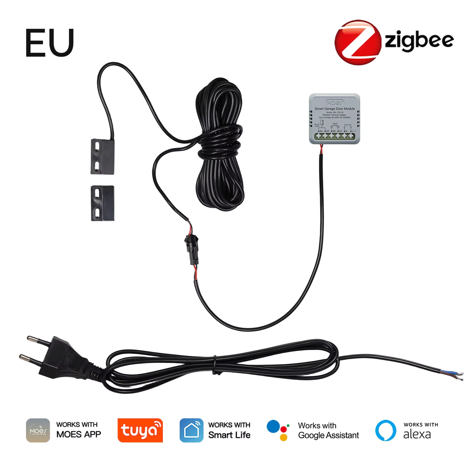 Smart Home Voice Control - MOES Zigbee Garage Door Controller Module