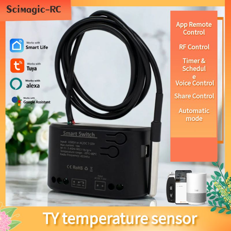 Smart Home Thermostat - Tuya WiFi Smart Temperature Sensor Monitor