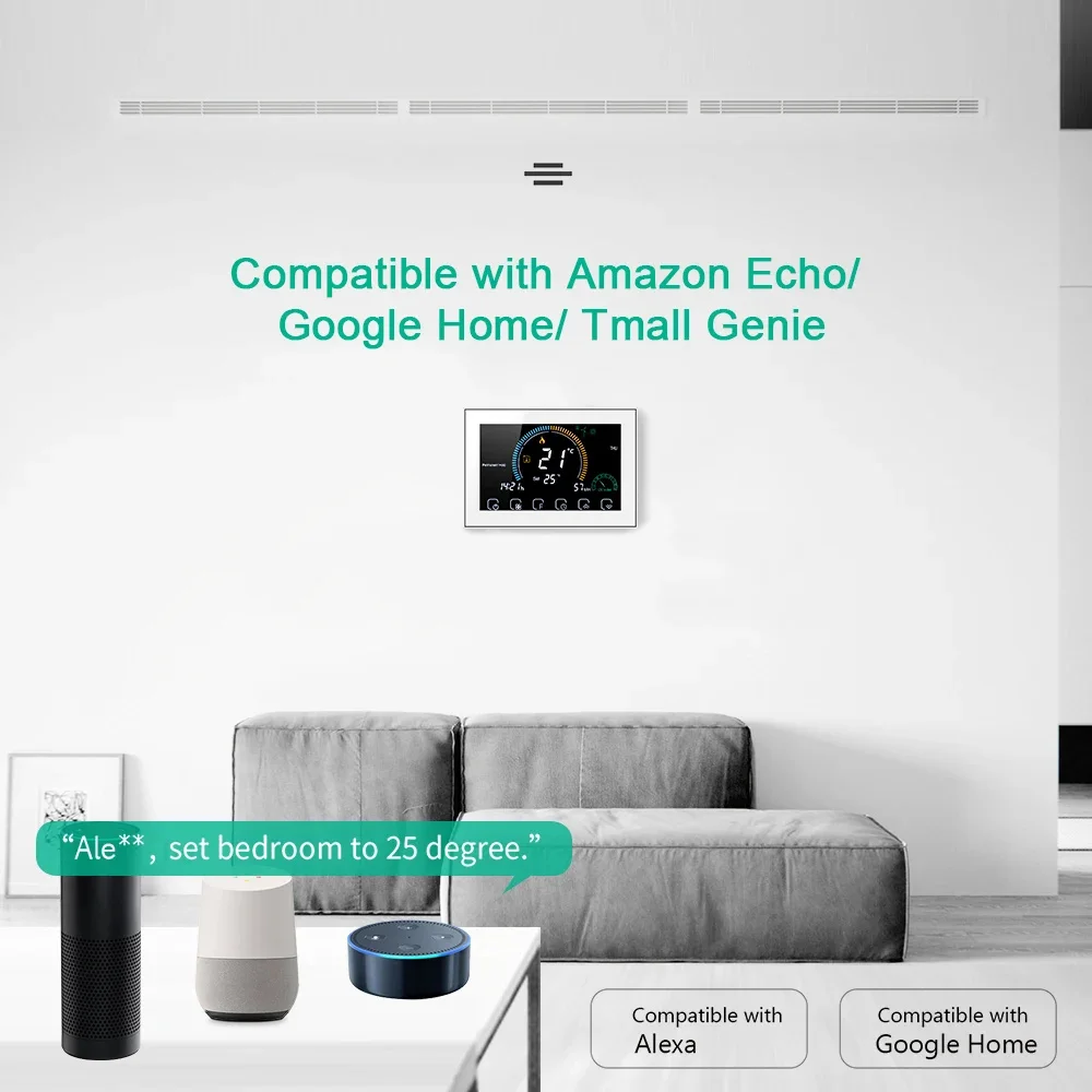 TUYA Smart Wi-Fi Programmable  - đánh giá và giá Smart Home Thermostat