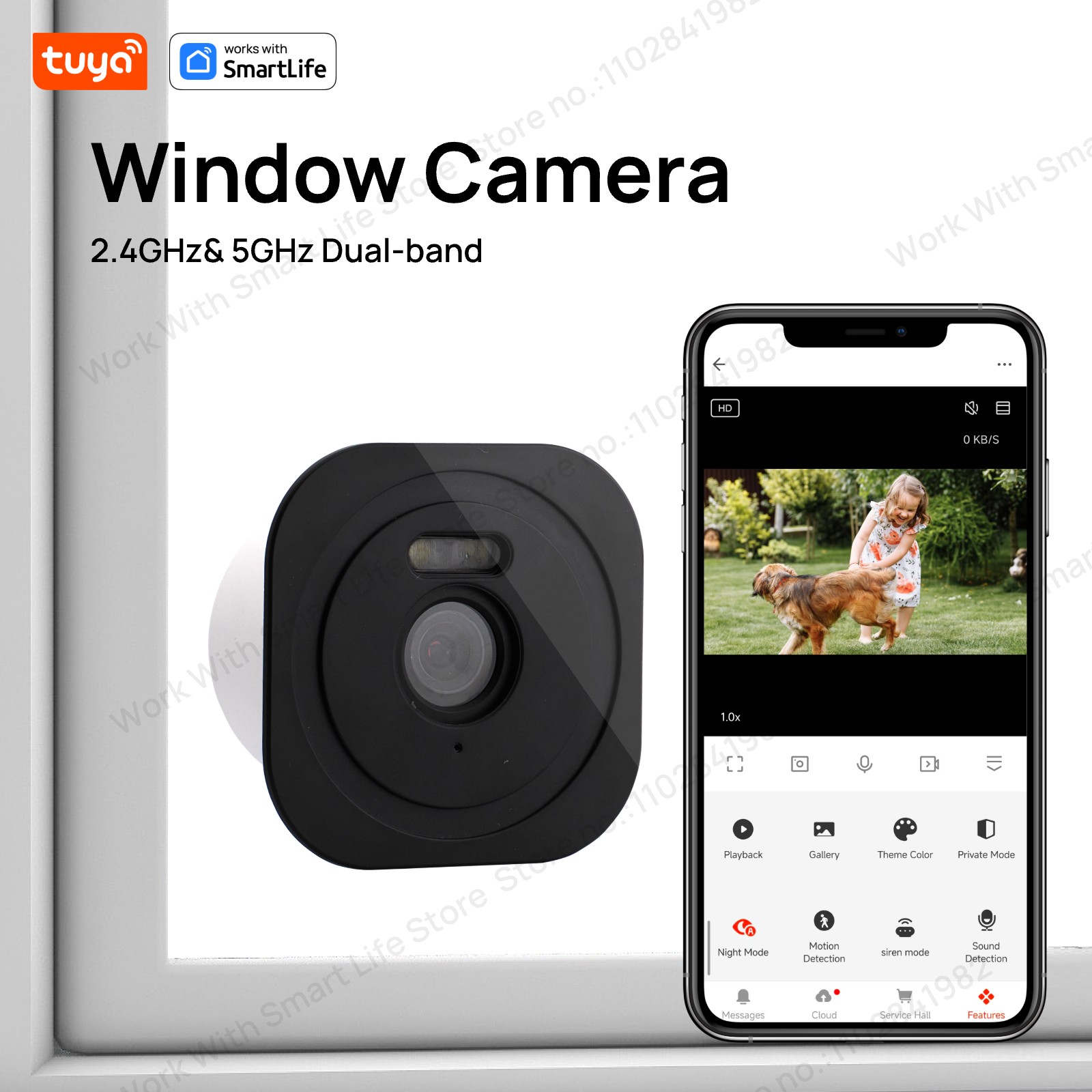 3MP 2K Tuya Window Camera,2.4G - đánh giá và giá Smart Home Cctv Camera