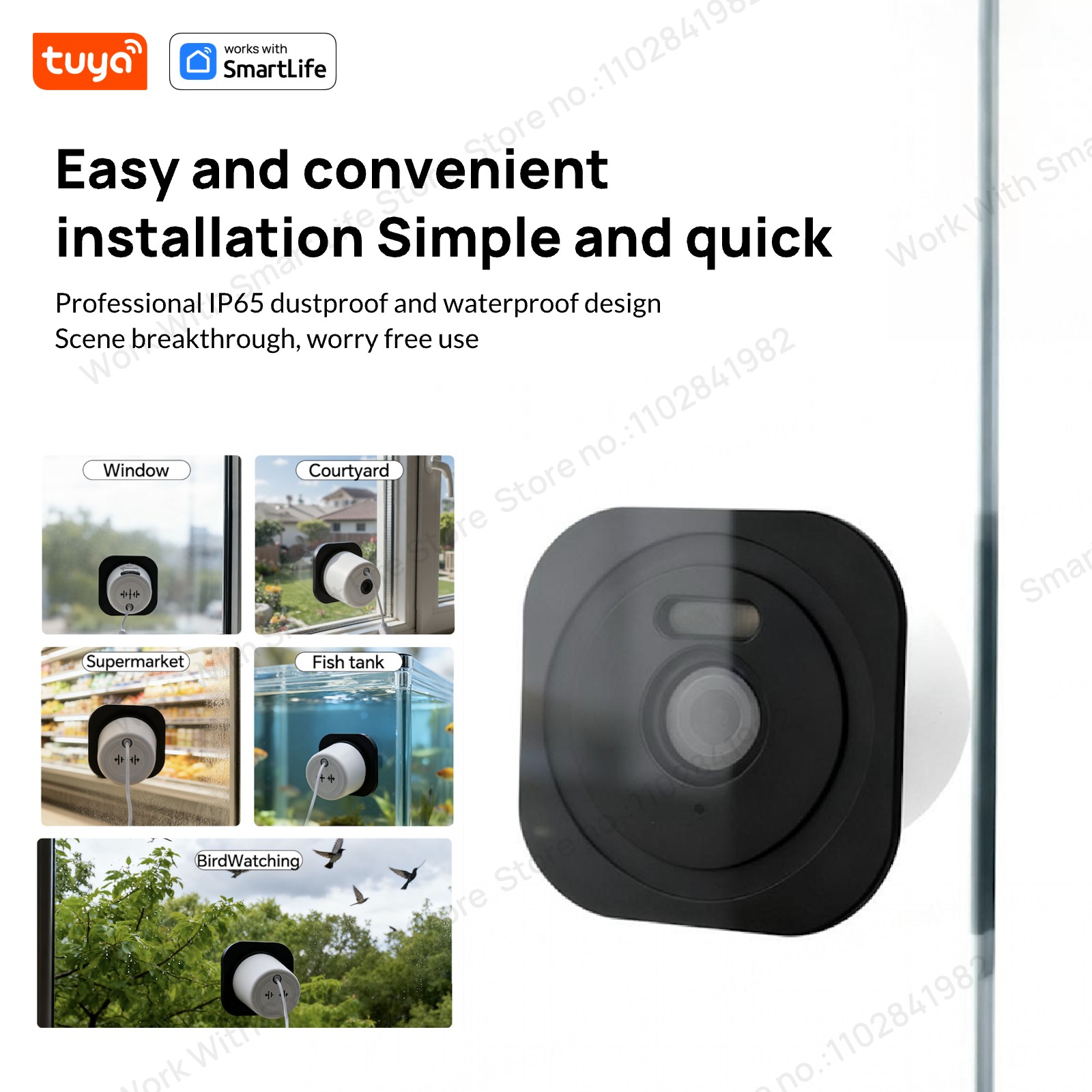 3MP 2K Tuya Window Camera,2.4G - đánh giá và giá Smart Home Cctv Camera