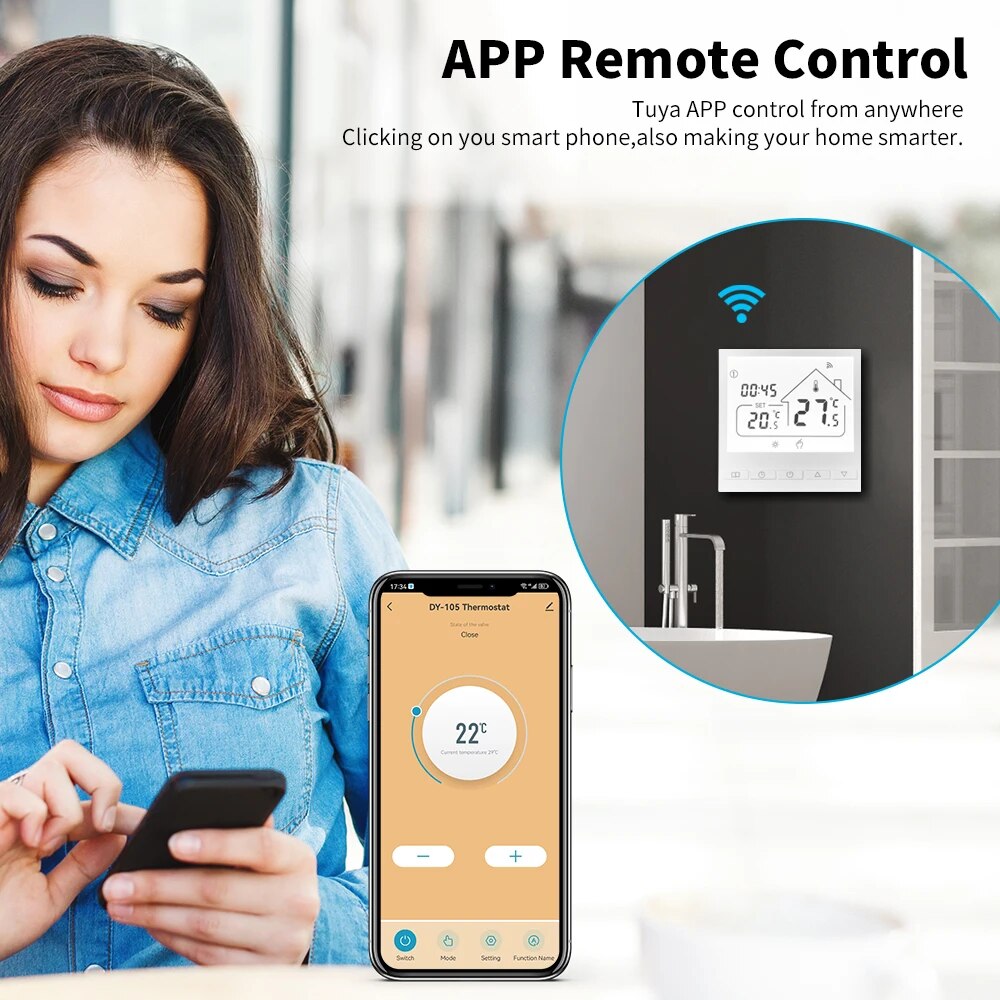 Tuya Smart WiFi Thermostat Wat - đánh giá và giá Smart Home Thermostat