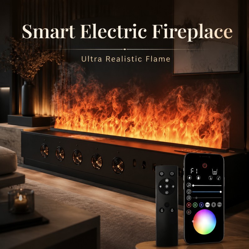 Minimalist Wall Fireplace Luxu - đánh giá và giá Smart Home Simulation