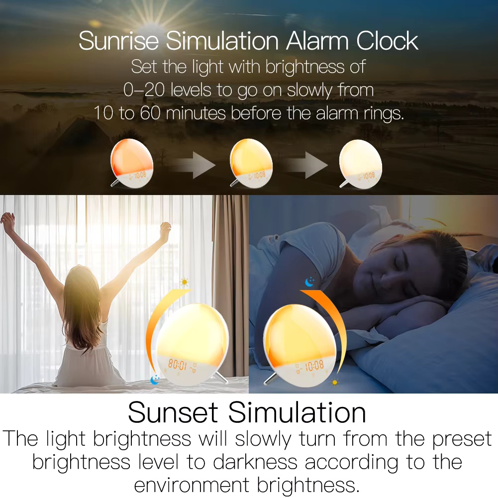 MOES WiFi Wake Up Smart Light  - đánh giá và giá Smart Home Simulation