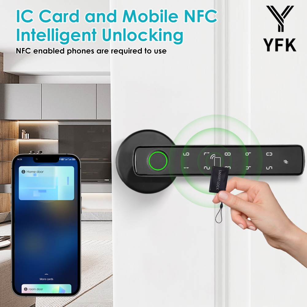 YFK Tuya 5-in-1 Smart Door Han - đánh giá và giá Smart Home Interior
