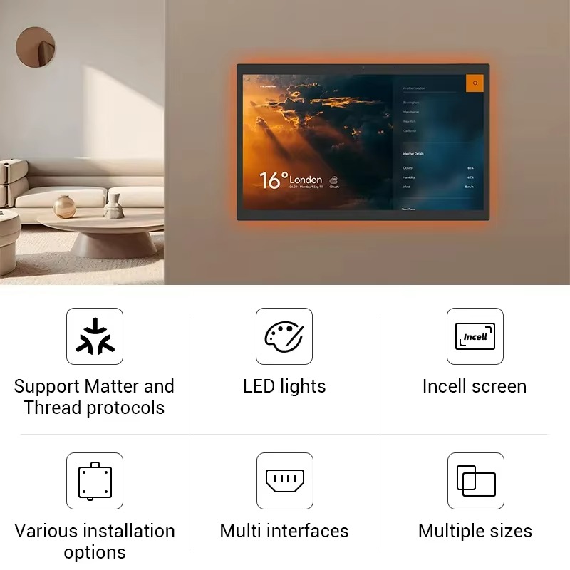 10.1 15.6 Inch Manual Android  - đánh giá và giá Smart Home Panel